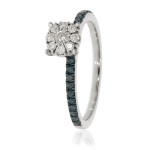 Say 'Yes' to Beauty: Yaffie Blue Diamond Engagement Ring with Natural Diamonds