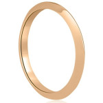 Yaffie Knife-Edge Rose Gold Bridal Set Sparkles with 0.50 Carat Round-Cut Solitaire