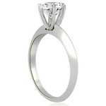 Knife Edge Round Cut Solitaire Bridal Set - with 0.50cttw. White Gold Yaffie Sparkle