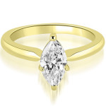 Golden Marquise Solitaire Duo: Yaffie 0.50 cttw Diamond Bridal Set