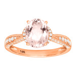 Pretty in Pink: Yaffie 1 3/4 ct Morganite & 1/4 ct Diamond Ring in Rose Gold