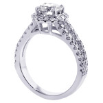 Yaffie Sparkling Brilliance: Stunning 1.8ct TDW Diamond Halo Ring