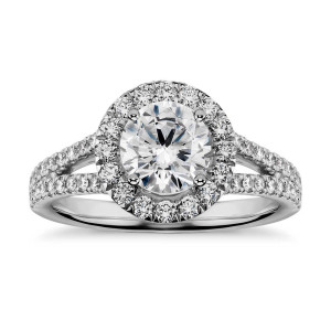 Yaffie Sparkling Brilliance: Stunning 1.8ct TDW Diamond Halo Ring