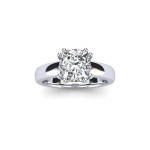 Sparkling 1ct Cushion Diamond Engagement Ring in 14K White Gold by Yaffie