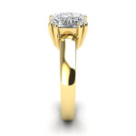 14K Golden Cushion Cut Diamond Engagement Ring - Yaffie 1 Carat Solitaire