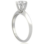 Sparkling Knife Edge Bridal Set with Yaffie 1.00 cttw Round Cut Solitaire in White Gold