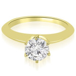 Golden Glam: Yaffie Solitaire Bridal Set with 1.00 cttw Knife Edge Round Cut