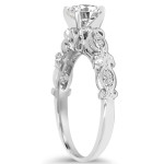 Vintage-inspired Eco-Friendly Lab Grown Diamond Engagement Ring with 1 1/16Ct TDW in White Gold by Yaffie