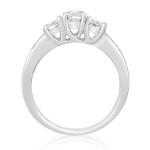 Sparkling Yaffie Trilogy Diamond Engagement Ring - 1 Carat TDW in White Gold