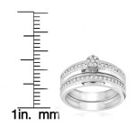 Yaffie Diamond Engagement Set in White Gold with 3/8 ct TDW for the Perfect Wedding Match