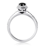 Yaffie ™ Unique Black and White Diamond Ring Set - 1/2ct TDW, 2-Piece Round Design in Gold