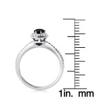 Yaffie ™ Custom-Made Black and White Round Diamond Ring Set - 1/2ct TDW with Gold Accents