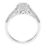 Gold Yaffie Engagement Ring with Split Shank and 1/3ct TDW Diamonds.