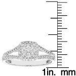 Gold Yaffie Engagement Ring with Split Shank and 1/3ct TDW Diamonds.