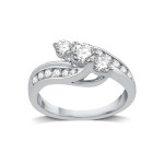 Bypass Promise Ring with 1ct TDW Diamond by Yaffie Gold