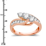 Bypass Promise Ring with 1ct TDW Diamond by Yaffie Gold