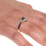 Yaffie ™ Exquisite Custom-Made Black and White Diamond Ring with 7/8ct TDW in Gold