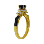 Yaffie ™ Exquisite Custom-Made Black and White Diamond Ring with 7/8ct TDW in Gold