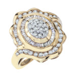 Ever One Yaffie Turtle Cocktail Ring: 1ct TDW Diamonds, Two-Tone Gold