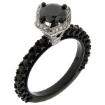 Yaffie Custom Two-Tone Gold Ring with 2.75ct TDW Black and White Diamonds.