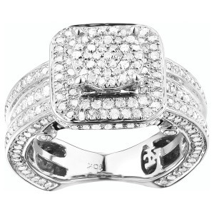 Sparkling Yaffie White Gold Engagement Ring with 1.2ct of Diamonds