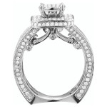 Captivating Yaffie Diamond Engagement Ring Set in White Gold with 1 1/5ct TDW