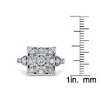 Vintage Square Diamond Ring with 1/2ct TDW in Yaffie White Gold