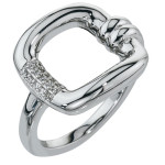 Ever One Yaffie Ring: A Buckle of White Gold and 1/10ct TDW Diamonds