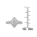 Marquise-shaped 1/2ct TDW Diamond Ring in White Gold by Yaffie