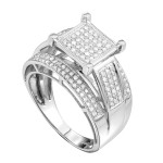 Yaffie White Gold 1/2ct TDW Pave Diamond Engagement Ring