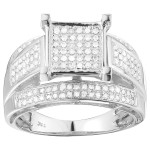 Yaffie White Gold 1/2ct TDW Pave Diamond Engagement Ring
