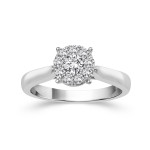 Dazzling Yaffie Ring with 1/2ct TDW Round Diamond in White Gold