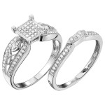 Bridal Bliss: Yaffie White Diamond Engagement Set with 1/2ct TDW White Gold