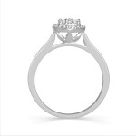 Round Diamond Ring with Yaffie Pure White Gold Brilliantly Sparkles with 1/3ct TDW