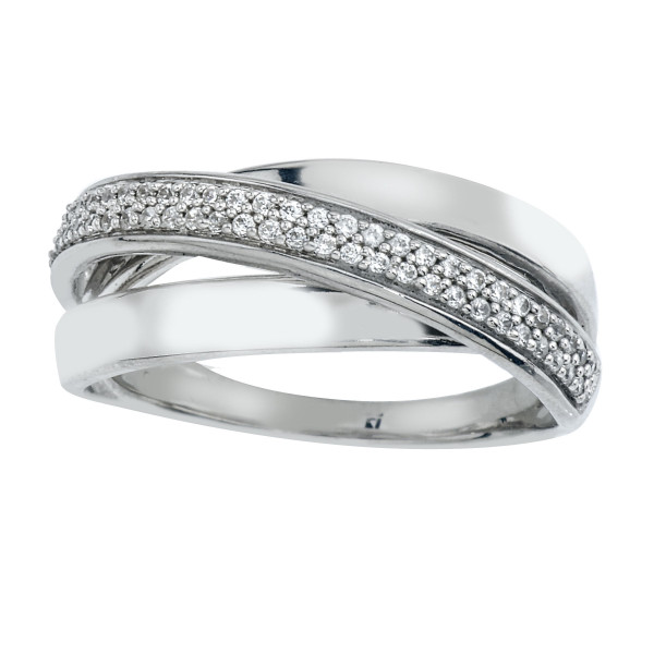 Ever One Yaffie Ring: A Stunning White Gold Diamond Crossover