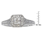 Ever One Yaffie Promise Ring: A White Gold Treasure with 1/4ct TDW Diamonds