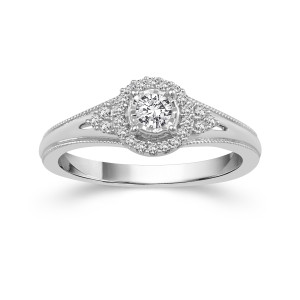 Dazzling Yaffie Ring with 1/5 Carat of White Gold Diamonds