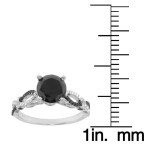 Handcrafted by Yaffie™: Black & White Diamond Engagement Ring with 1.95 ct TDW in White Gold