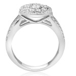 Yaffie 1ct TDW White Gold Double Halo Diamond Engagement Ring.