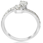 Two Stone Yaffie Engagement Ring with 1cttw TDW in White Gold