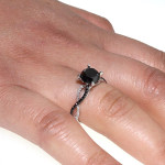 Yaffie Custom Black and White Diamond Engagement Ring with 2.33ct TDW White Gold