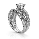 2ct TDW Diamond Bridal Ring Set in White Gold by Yaffie