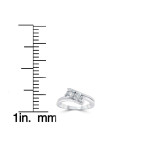 Celestially Elegant 0.75 ct TDW Dual Stone Diamond Matrimony and Proposal Ring Set in White Gold by Yaffie