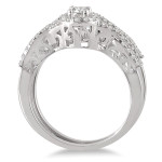Yaffie Split-Shank White Gold Bridal Ring Set with 3/4ct TDW Diamonds