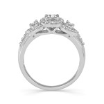 Elegant Yaffie Diamond Ring in White Gold (3/8 carat total weight)