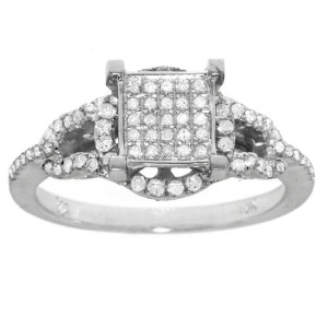 Delicate Yaffie Diamond Ring with White Gold and Sparkling 3/8ct Diamonds