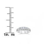 Vintage Real Diamond Engagement Wedding Ring Set with 5/8ct TDW in Stunning Yaffie White Gold