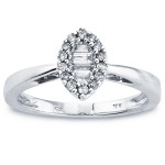 Yaffie WG Diamond 1/4ct TDW Marquise Ring by Ever One