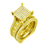 Gold Brilliance: 1.375ct Diamond Bridal Set by Yaffie