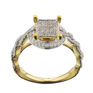 Dazzling Yaffie Gold Diamond Ring for Her, 5/8ct TDW